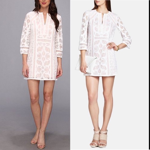 BCBGMaxAzria Dresses & Skirts - BCBG Max Azria Nikki Lace Shift Dress sz S